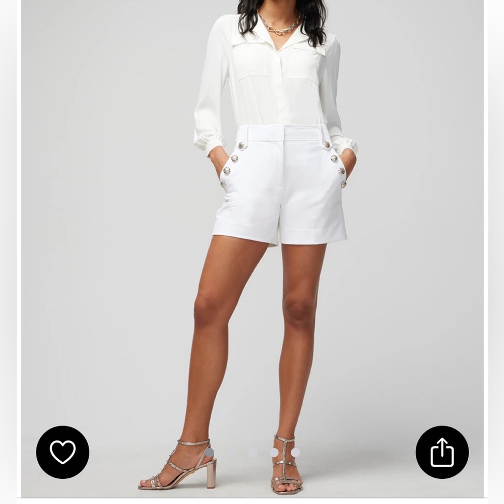 WHBM 5” White Mariner Shorts